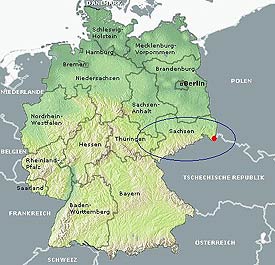 Geographische Einordnung von Ostritz in Deutschland